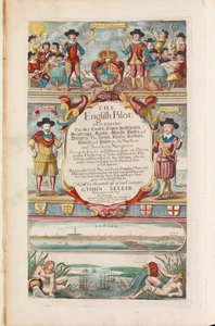 Den engelske lods, den første bog: beskrivelse af den nordlige navigation, ca. 1671 (papir) af John Seller