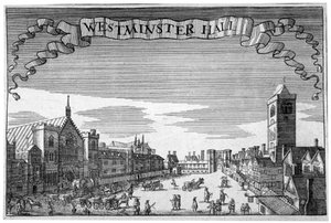 Udsigt over Westminster Hall og New Palace Yard, London, c1648.