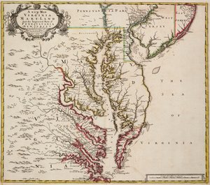 Kort over Virginia