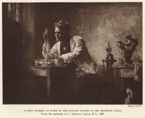 Alfred Gilbert, engelsk billedhugger (fotogravure) af John Seymour (after) Lucas