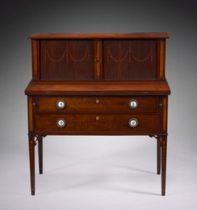 Trommeskrivebord, ca.1800 af John Seymour