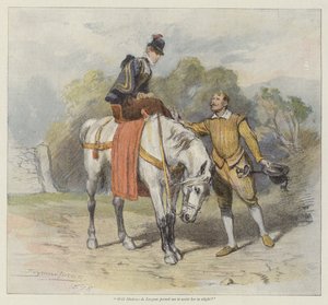 Denises hjerte (chromolitho) af John Seymour Lucas