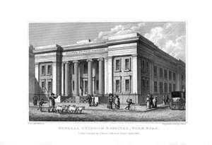 General Lying-in Hospital, York Road, Lambeth, London, 1830.