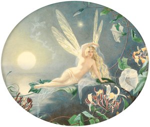 Fe hviler på et blad, ca. 1860