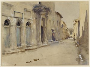 A Street in Spain (akvarel over grafit med strejf af kropsfarve) af John Singer Sargent