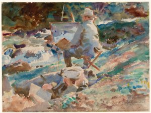 En kunstner ved sit staffeli af John Singer Sargent