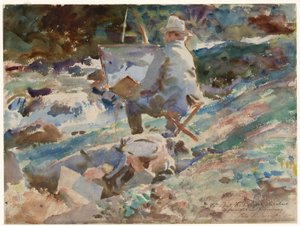 En kunstner ved sit staffeli af John Singer Sargent
