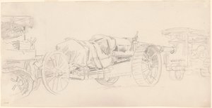 Cannon Trailers, Frankrig, 1918. af John Singer Sargent
