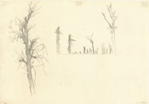 Ødelagte træer [verso] af John Singer Sargent