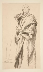 Draperet stående figur af John Singer Sargent