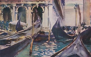 Gondoler ved Piazzetta, c1904, 1925. af John Singer Sargent