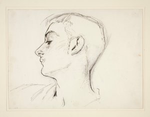 Leder af en ung mand i profil af John Singer Sargent