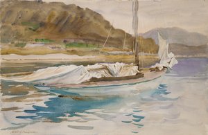 Idle Sails, 1913 (wc og grafit på hvidt vævet papir) af John Singer Sargent