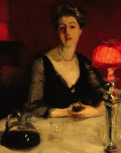 The Glass of Port: detalje af Edith Vickers af John Singer Sargent