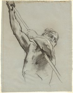 Mand Torso med stang af John Singer Sargent
