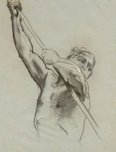 Mandkrop med stang, 1890-1900. af John Singer Sargent