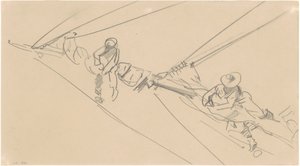 Mænd på en Spar af John Singer Sargent