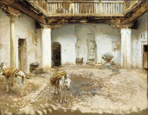 maurisk gårdhave af John Singer Sargent