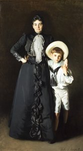 Portræt af fru Edward L. Davis og hendes søn, Livingston Davis af John Singer Sargent