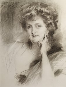 Portræt af en kvinde, efter 1900 (kridt på vævet papir) af John Singer Sargent