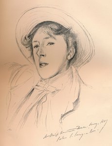 Portrætskitse af Miss Violet Paget Vernon Lee, c1881 af John Singer Sargent