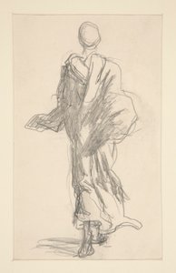 Set bagfra af en draperet figur af John Singer Sargent