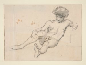 Liggende nøgen figur af John Singer Sargent