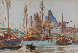 Santa Maria della Salute i Venedig, ca 1904-1906. af John Singer Sargent