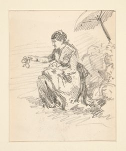 Siddende kvindefigur af John Singer Sargent