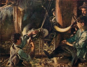 Shoeing the Ox, c1910 af John Singer Sargent