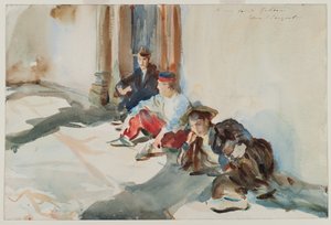 Spanske soldater, ca. 1902-03 (wc på papir) af John Singer Sargent