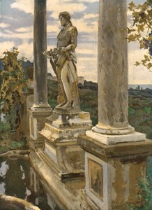 Statue af Vertumnus ved Frascati, 1907, c1930. af John Singer Sargent