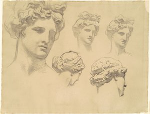 Studier for Apollon og muserne, ca. 1921. af John Singer Sargent