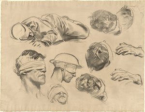 Studier til "Gassed" af John Singer Sargent