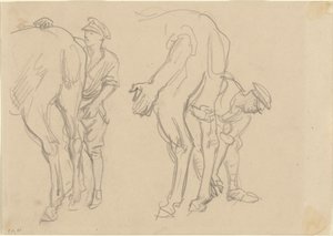 Studier for Scots Grey, 1918. af John Singer Sargent