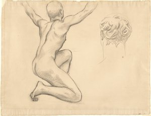 Studier til The Unveiling of Truth, 1922-1925. af John Singer Sargent