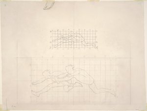 Studier til "To klassiske mandlige figurer hopper" af John Singer Sargent