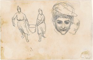Studier af bønder [verso] af John Singer Sargent