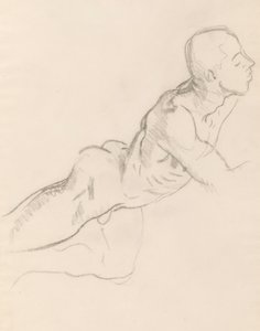Studie af Eros for Eros og Psyke, reliefdekoration, Rotunda, Museum of Fine Arts, Boston af John Singer Sargent