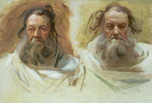 Study of Two Heads: The Prophets, ca. 1892 af John Singer Sargent