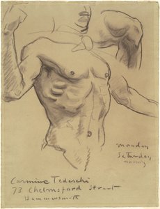 Studie af opstandelsen for femten mysterier i rosenkransen, 1903-1916. af John Singer Sargent