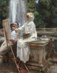 Springvandet, Villa Torlonia, Frascati, Italien af John Singer Sargent