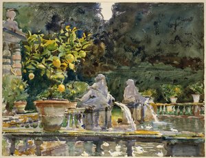 Villa di Marlia, Lucca: Et springvand af John Singer Sargent