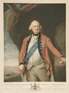The Most Noble Charles Marquis Cornwallis, pub. 1798 (farvegravering)