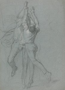 Studie af sømænd, der hejser et flag for Lord Duncans sejr af John Singleton Copley