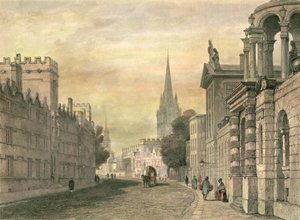 The High Street, Oxford, graveret af G. Hollis, 1835
