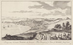 Et billede af Dundee, Angus, Skotland, tegnet i 1693