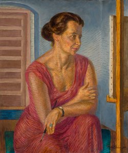 Helen ved staffeliet af John French Sloan