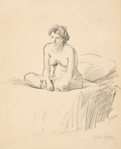 Siddende nøgen af John French Sloan
