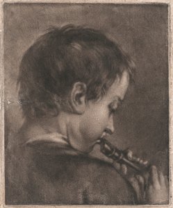 Dreng, der spiller fløjte af John Smith